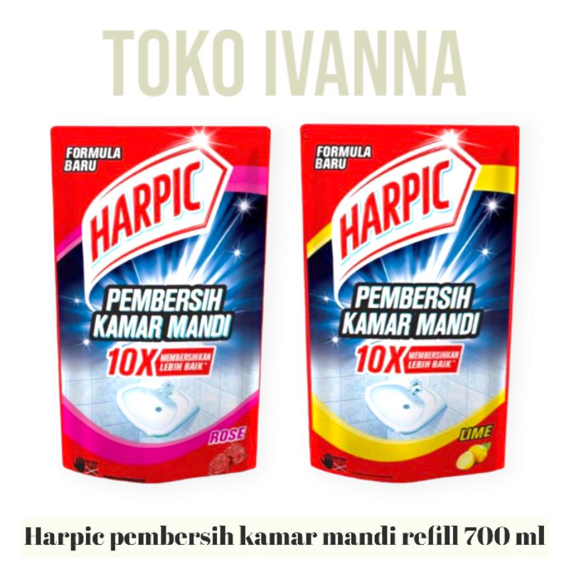 Harpic Pembersih Kamar Mandi Lime Rose Refill 400 / 700mL