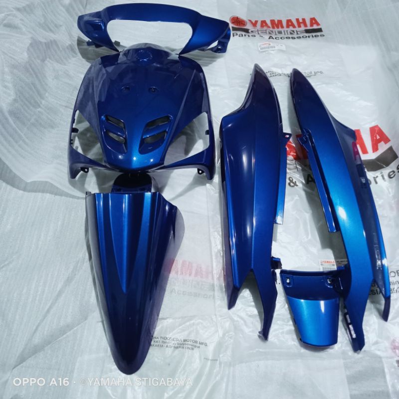 bodi body fulset Mio sporty biru baju set Yamaha Mio gen pertama warna biru body halus Mio sporty wa