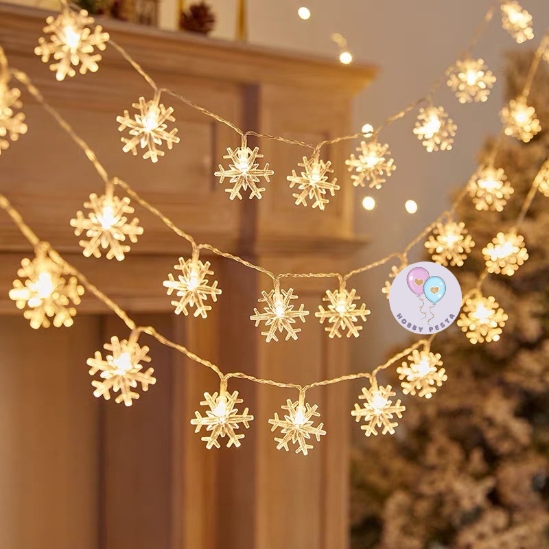 Hiasan Ornamen Lampu Gantung Tumblr Natal SNOWFLAK