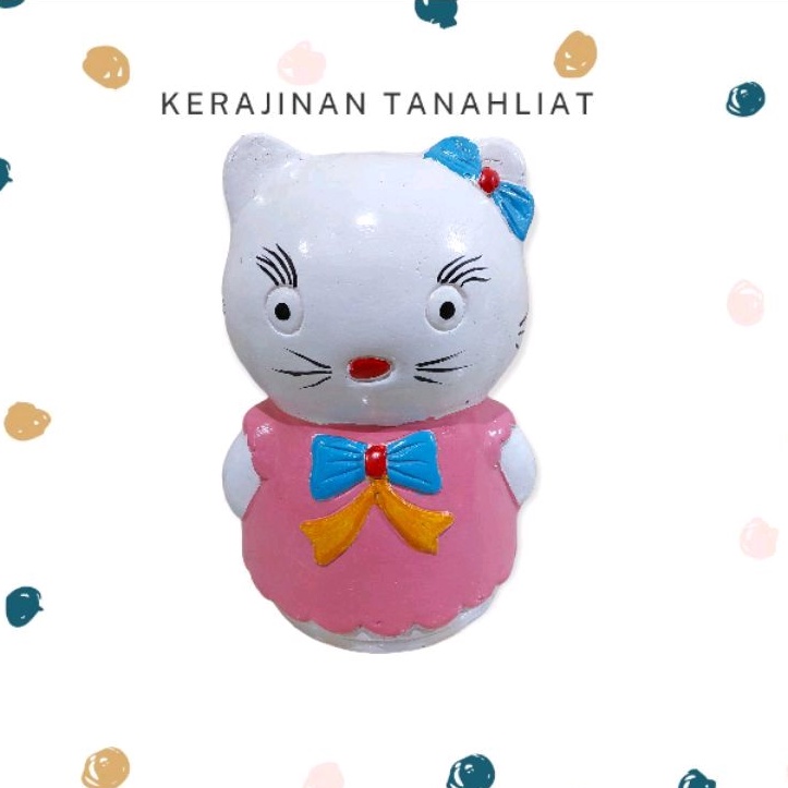 CELENGAN TANAH LIAT HELLO KITTY SUPER BESAR / GERABAH HELLOKITTY LUCU UNIK