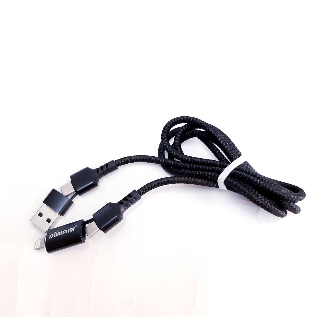 (DIINAMI) Kabel Data 4in1 for type  USB Type C lightning DIINAMI DM-D1 komplit