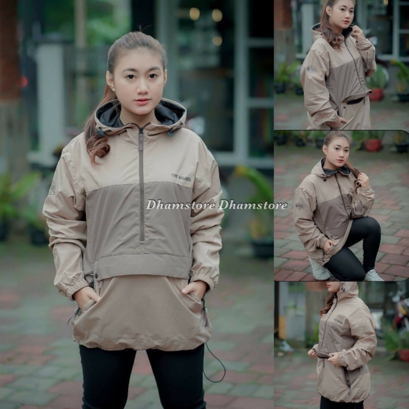 The Bojiel Daily - Cream Moca Jaket Cougle Jaket Parasut Jaket Pria Jaket Outdoor