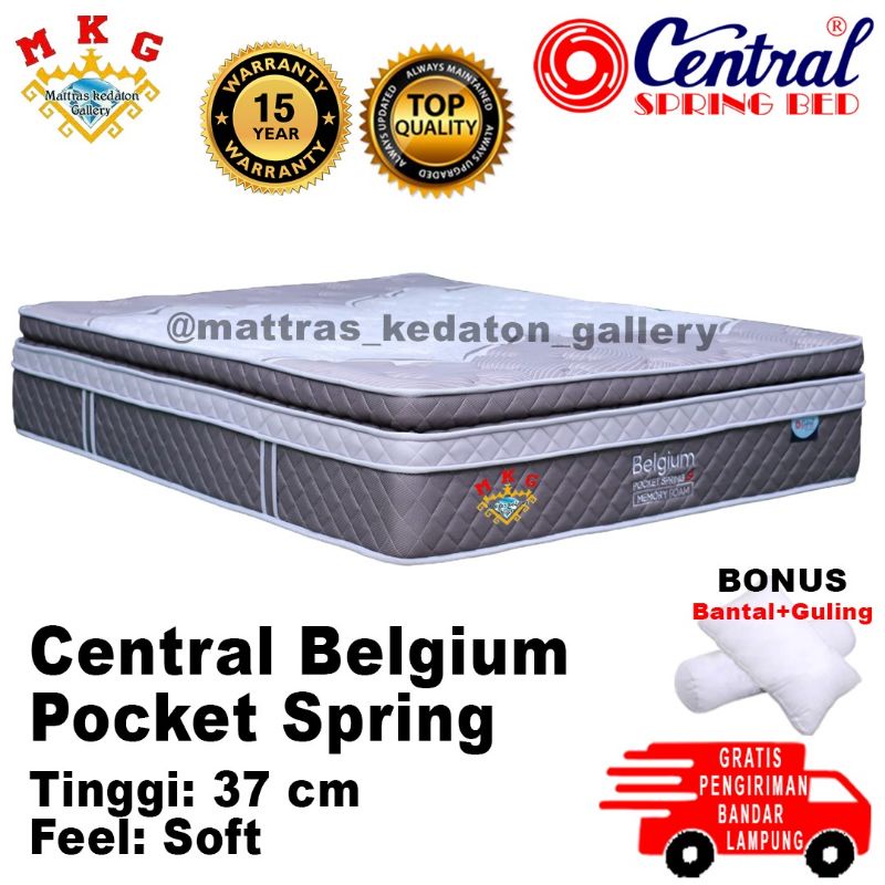 Central Springbed Belgium Pocket with memory foam - Hanya Kasur Spring bed Matras All size