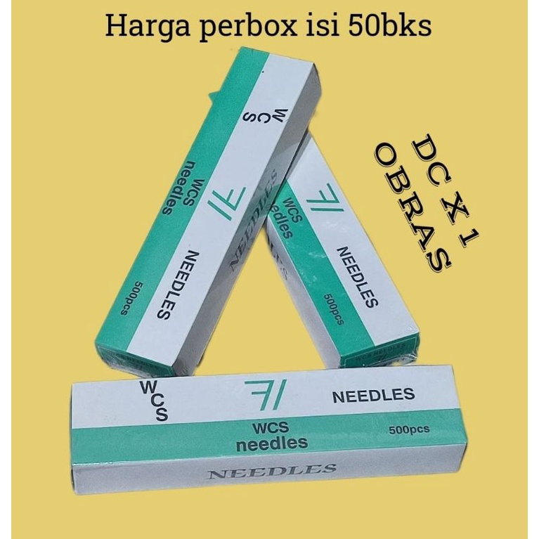 Jarum DCx1 OBRAS merk WCS Needles harga 1 box