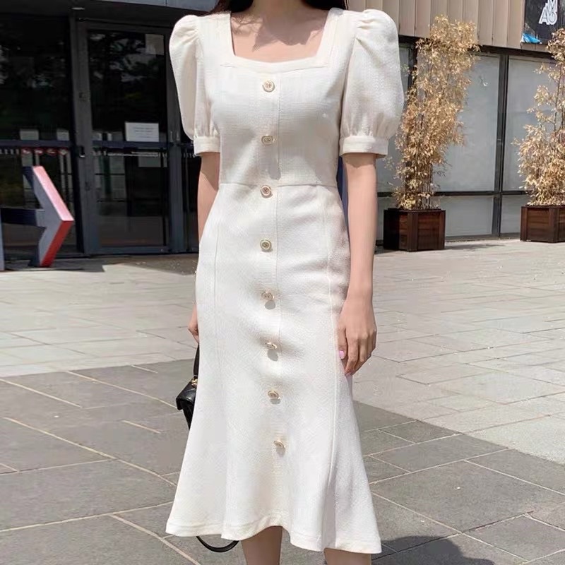 [WEARLICIOUS.CO] - YEBIN DRESS | DRESS LENGAN PENDEK WANITA IMPORT DRESS KOREA WANITA POLOS