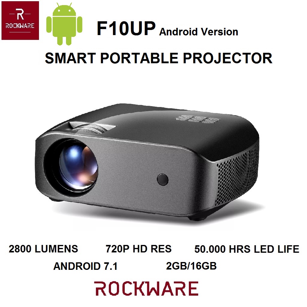 AKN88 - ROCKWARE RW-F10UP Android LED Projector 2800 Lumens Alt Cheerlux C9