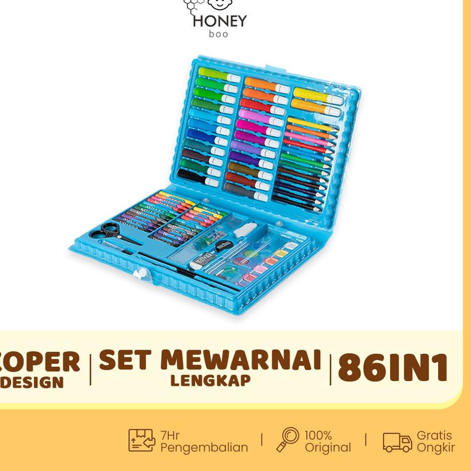 

PALING DICARI Honey Boo - Krayon Alat Lukis Mewarnai 86pcs Crayon 86pcs 853
