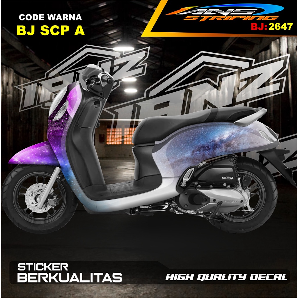 VARIASI STICKER HONDA SCOOPY FULL BODY NEW DESAIN LIMITED EDITION / STICKER VARIASI SCOOPY TERBARU  / STICKER SCOOPY