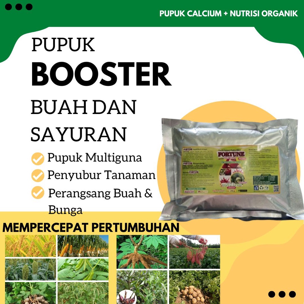Pupuk Nutrisi Pertumbuhan Benih Tanaman Sayuran & Bibit Buah, Booster Buah dan Sayur