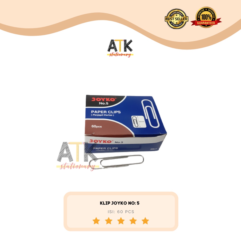 

Klip Kertas /Triagonal clips Joyko No:5 Jumbo atk