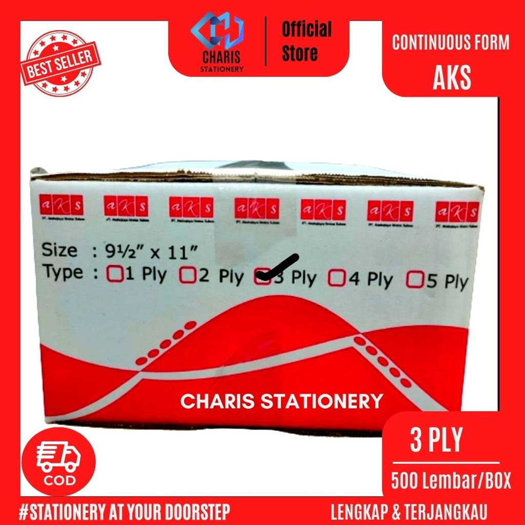 

CHARIS STATIONERY - Continuous Form 3-Ply AKS (500 Lembar/Box)