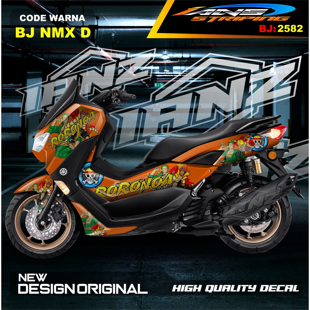 DECAL STICKER NMAX FULL BODY ANIMASI RORONOA / STICKER VARIASI ALL NEW NMAX TERBARU  / STICKER NMAX OLD