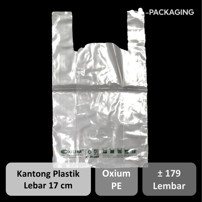 Premium Kantong Plastik Kresek Oxium Ramah Lingkungan [Warna: Bening]