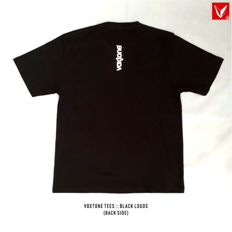 Voxtone Tees - Black Logos | Kaos Dewasa Bahan Combed Soft 30s