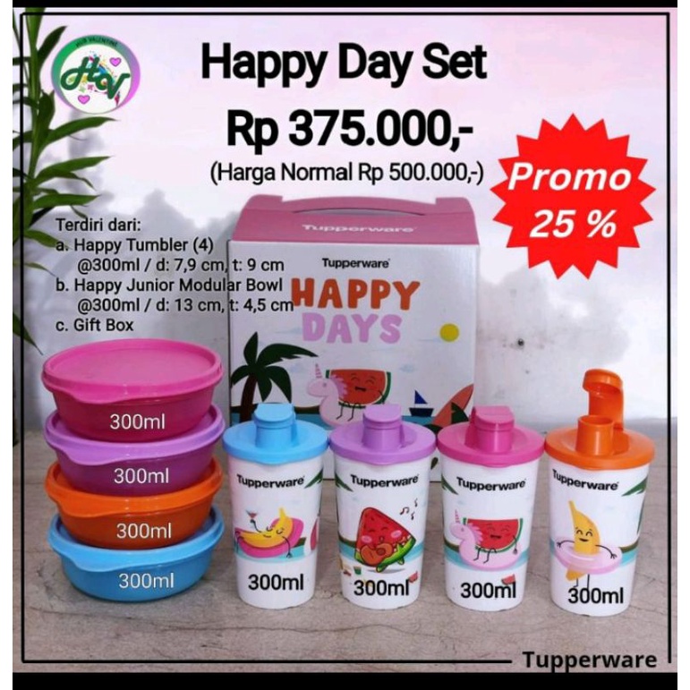 Happy Day set Tupperware