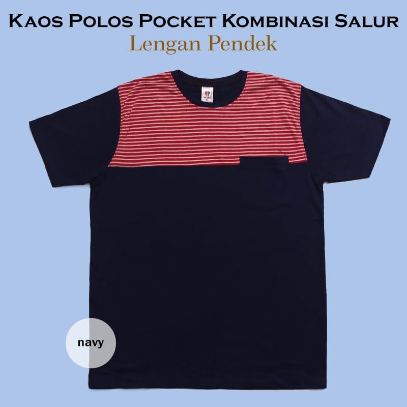 Noveli wear - Kaos kombinasi pocket lengan pendek | kaos polos distro kombinasi | kaos distro kombinasi L XL