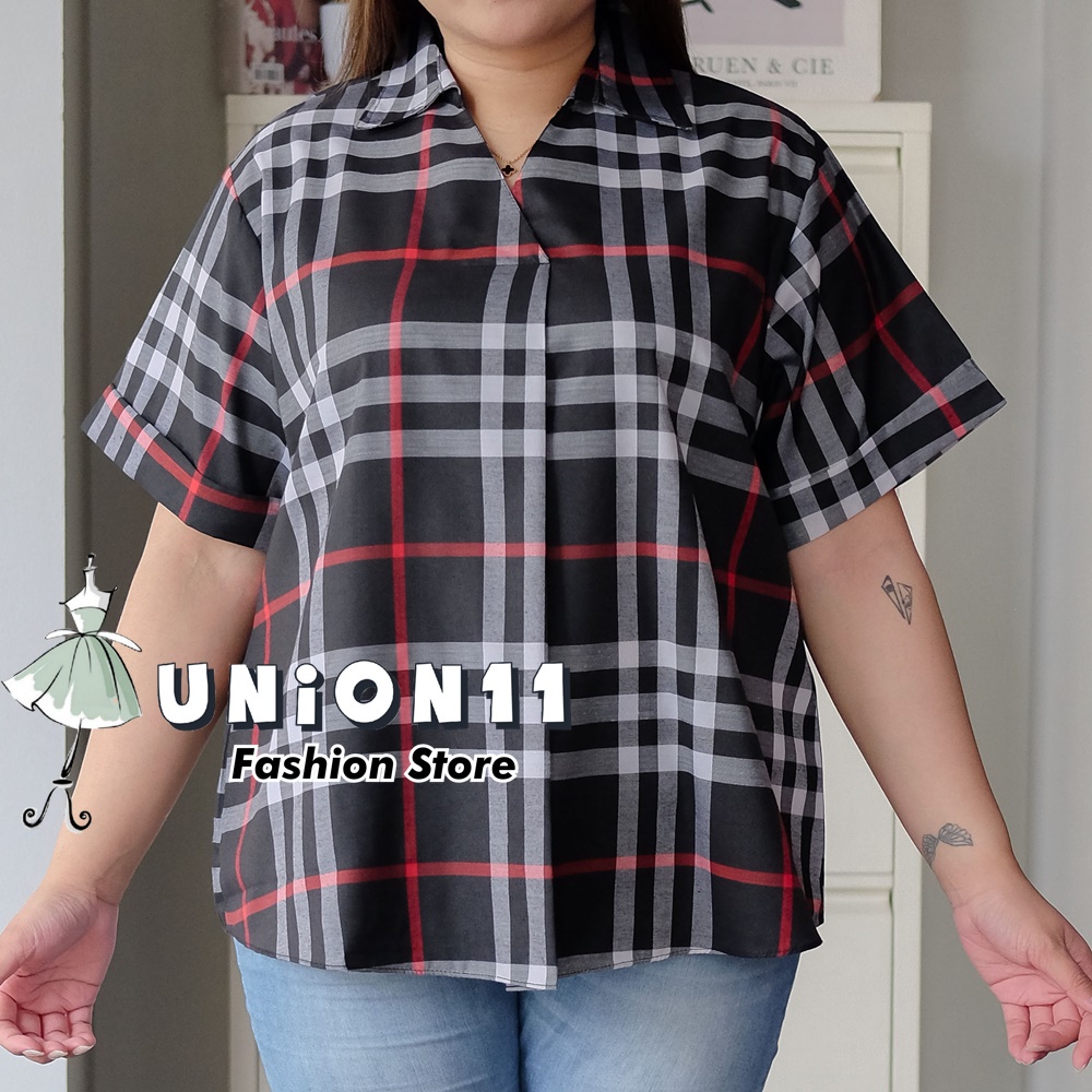 UNION11 - ATASAN JUMBO WANITA LD 130 / BAJU JUMBO WANITA / BAJU KERJA WANITA BIGSIZE / BLOUSE JUMBO WANITA / ATASAN JUMBO XXXL WANITA JOSIE