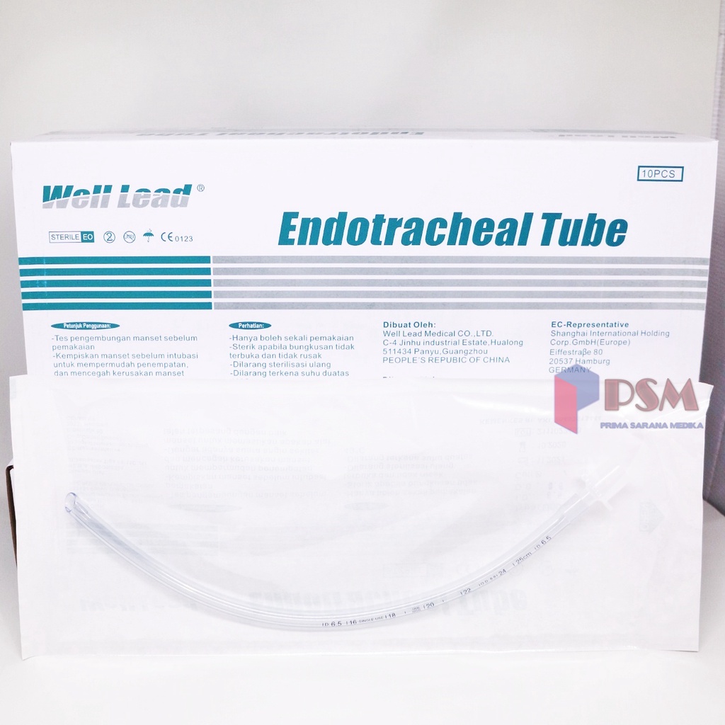 Well Lead Endotracheal Tube Uncuff / ETT King Uncuff tanpa Balon