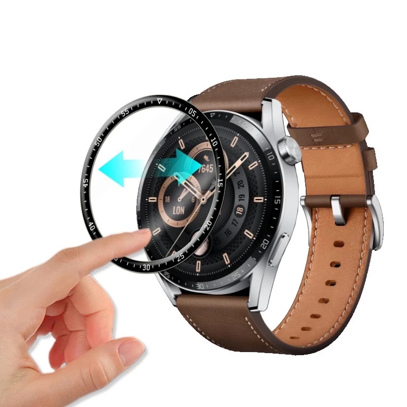 Pelindung Layar Tempered Glass Full Cover Lengkung 42mm Untuk Huawei Watch GT3