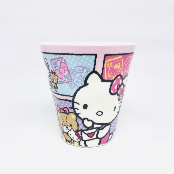 mug gelas cangkir melamin karakter anak hello kitty ribbon