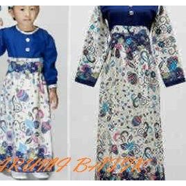 Dress / Terusan / Baju Muslim / Gamis Batik Anak Perempuan 1036 - S