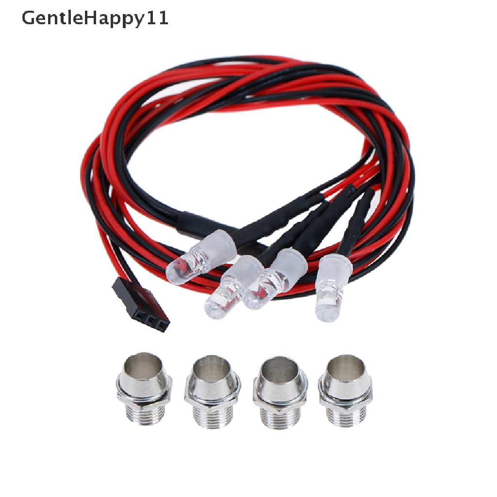 Set Lampu LED GentleHappy 4led 5mm Warna Putih Warna Merah Untuk HSP RC Cars id