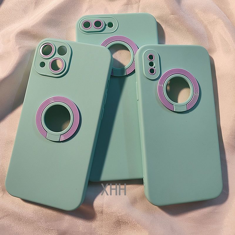 Case Silikon Warna Hijau Mint Untuk iPhone 14 13 12 11 Pro X XS Max XR 7 8 Plus