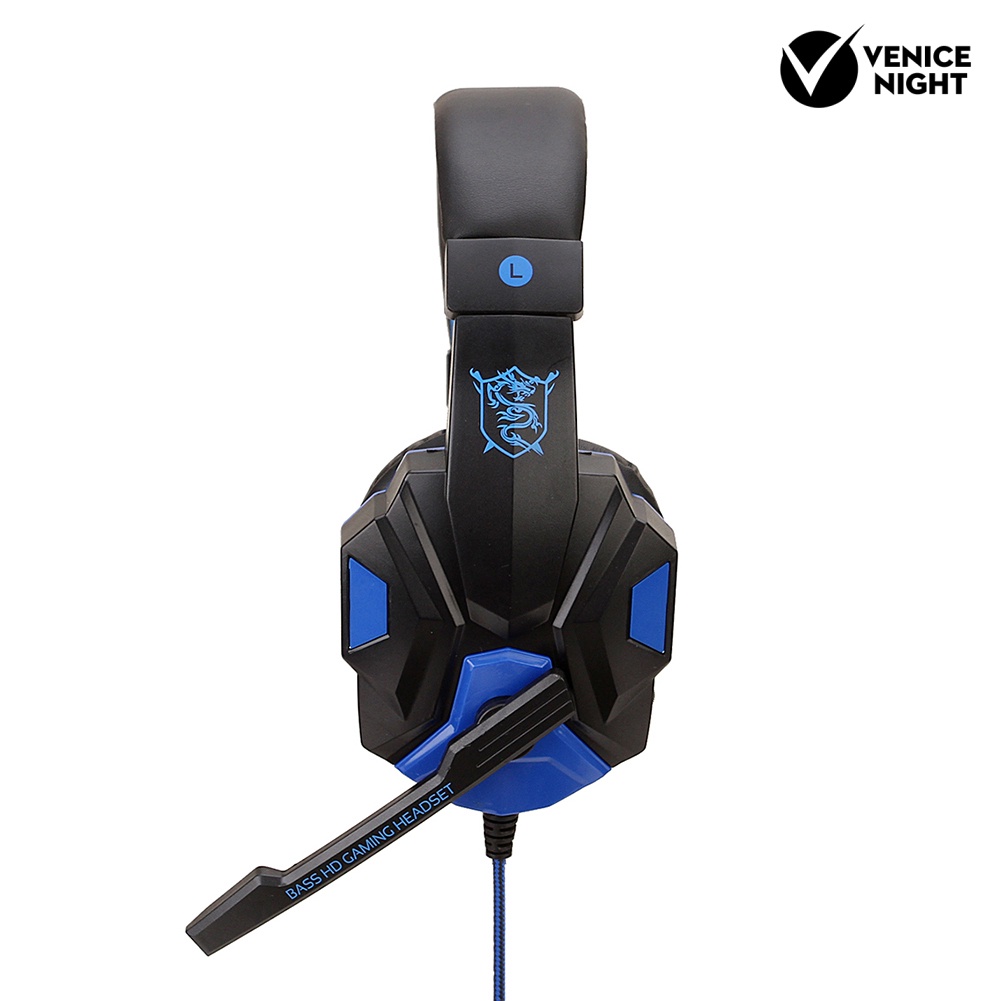 (VNEP) (Berkabel) Soyto SY830MV Stereo Gaming Headset Kontrol Volume Headphone dengan Mic untuk PC