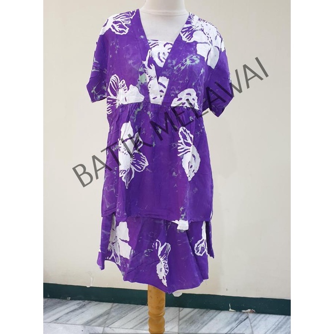 Setelan Batik PREMIUM SUNAN ORI celana pendek tangan pendek XL Kimono