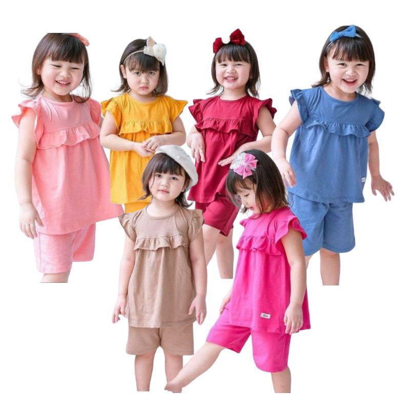 JAYA_CO Setelan Anak PomPom