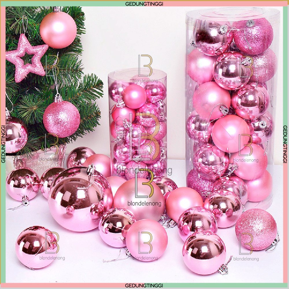 Gantungan Hiasan Bola Dekorasi Hiasan Slinger Pohon Aksesoris Asesoris Asesories Aksesories Accessories Boneka Ornamen Ornament Parcel Parsel Hampers Natal Merry Christmas Noelle Ornaments 3 4 5 6 8 10Cm Gold Emas Silver Merah Hijau Oranye Orange Jumbo XL