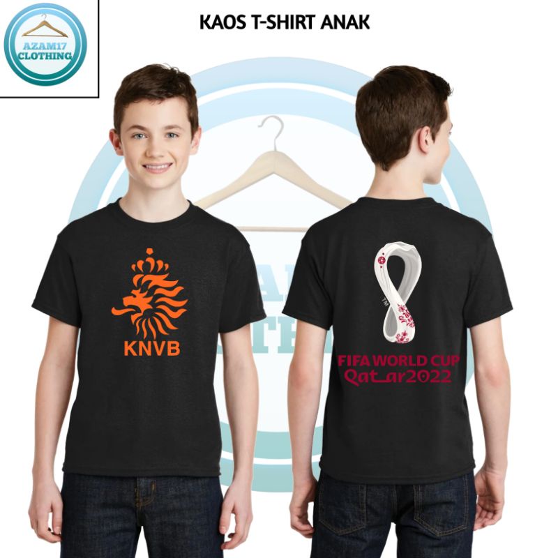 Kaos TShirt Baju Pakaian Anak Timnas Belanda Netherlands Edisi Piala Dunia Qatar 2022 Keren Bagus AZ