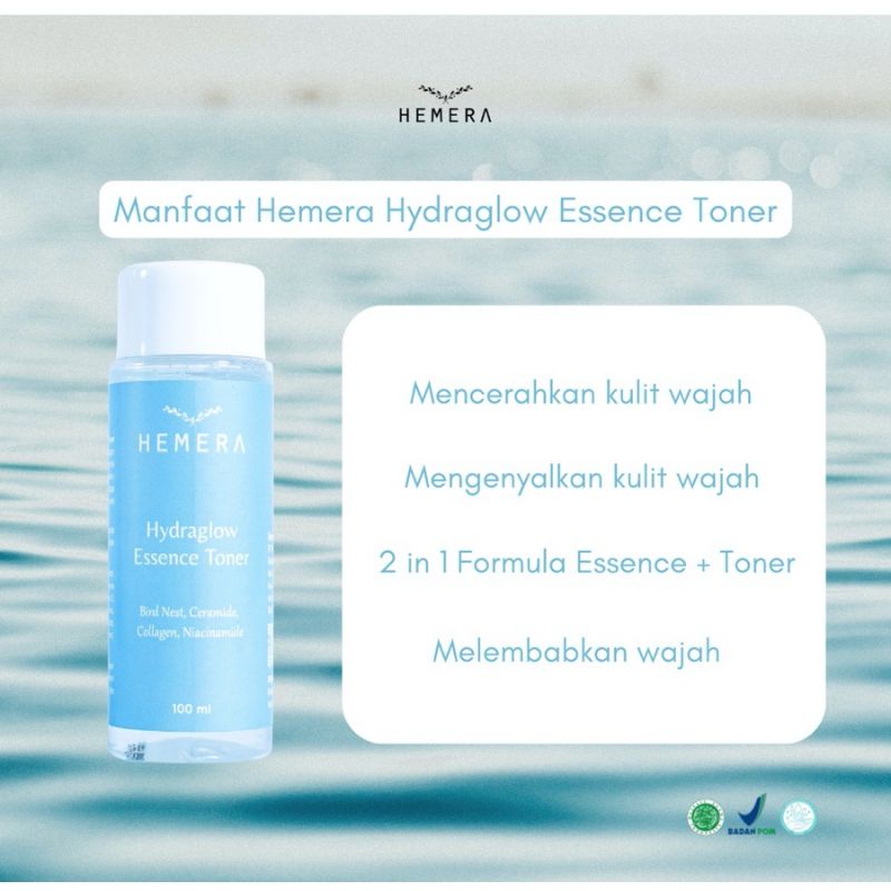 Hemera Hydraglow Hydra Glow SKIN BARRIER REPAIR BIRU Essence Toner  Hemera Skincare