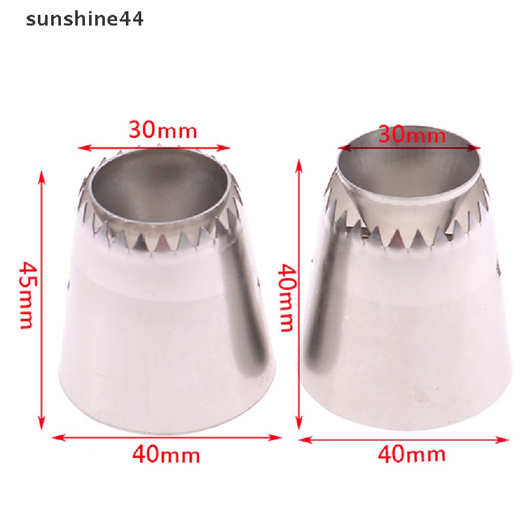 Sunshine 2pcs / set Spuit Piping Rusia Untuk Icing Kue / Biskuit / Es Krim