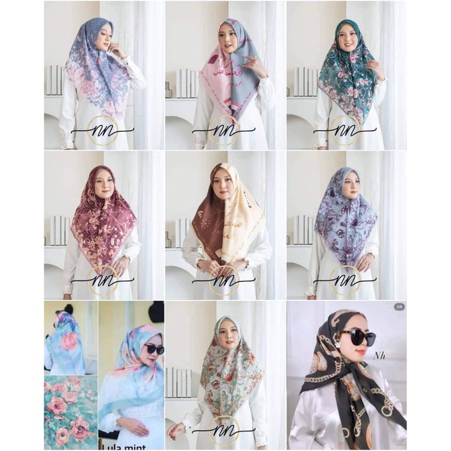 HIJAB SEGIEMPAT VOAL LASERCUT JILBAB MOTIF VIRAL KEKINIAN