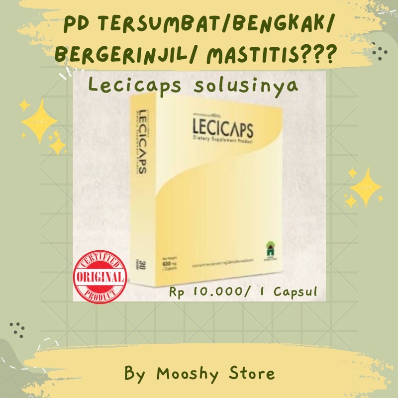 LECICAPS ECER PER CAPSUL/ Obat pelancar ASI mampet/ grinjilan/ mastitis/FENUCAPS PLUS ORIGINAL/Lecicaps official