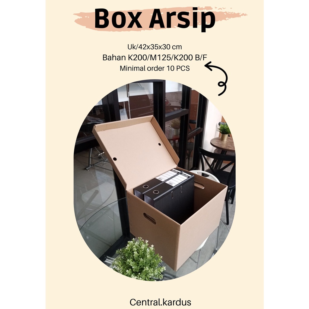 

(Harga paket 10 pcs) Kotak/Box/Kardus/Dus Arsip UK/42x35x30 cm