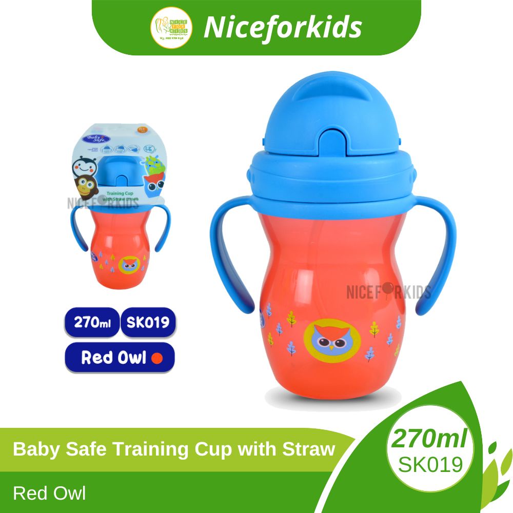 Baby Safe Training Cup w/ Straw (SK019) / Cup MInum Anak / Tempat Minum Anak