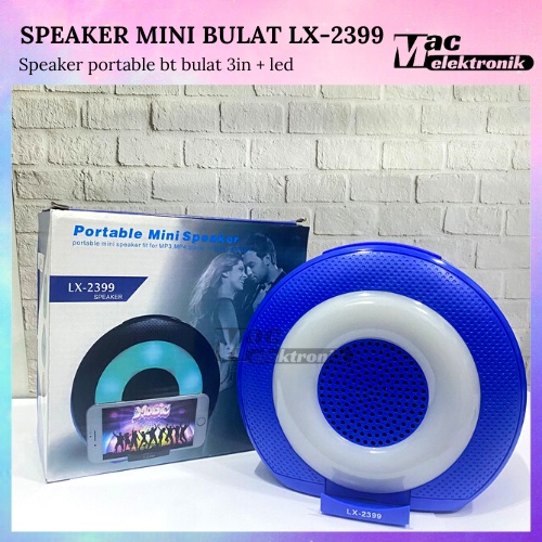 SPEAKER PORTABLE MINI LED BULAT EXTRA BASS LX-2399 / PORTABLE MINI SPEAKER LX-2399