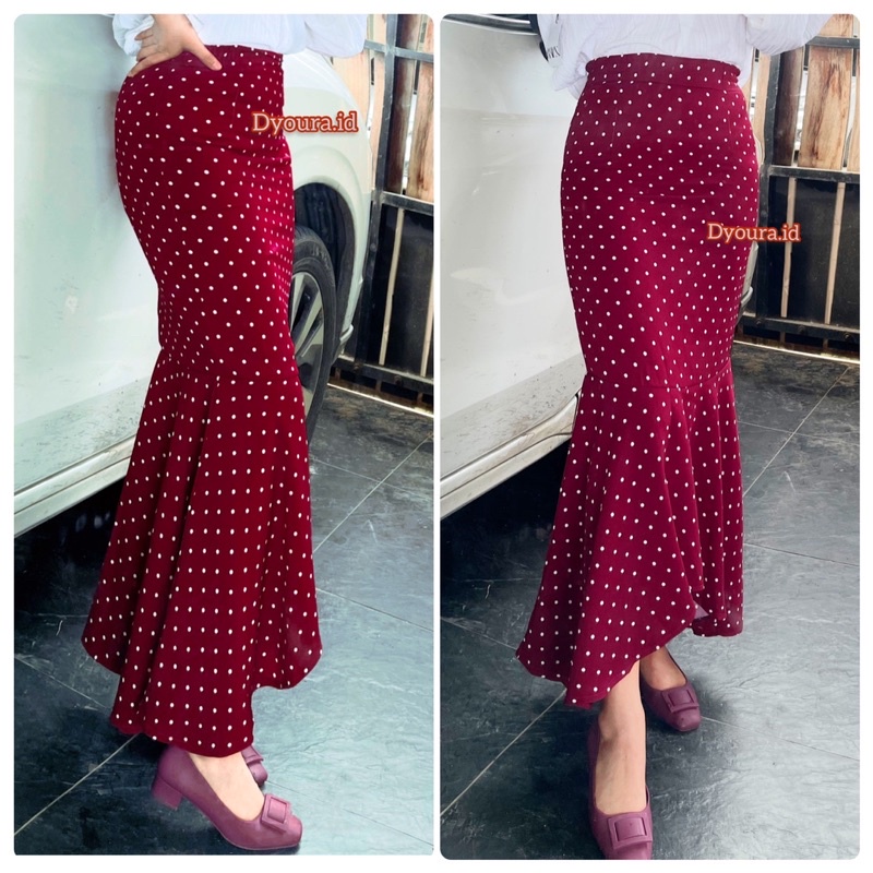 SKIRT ROK MERMAID.ROK FASHION WANITA KOREAN STYLE/rok nabila/rok span/ rok polkadot