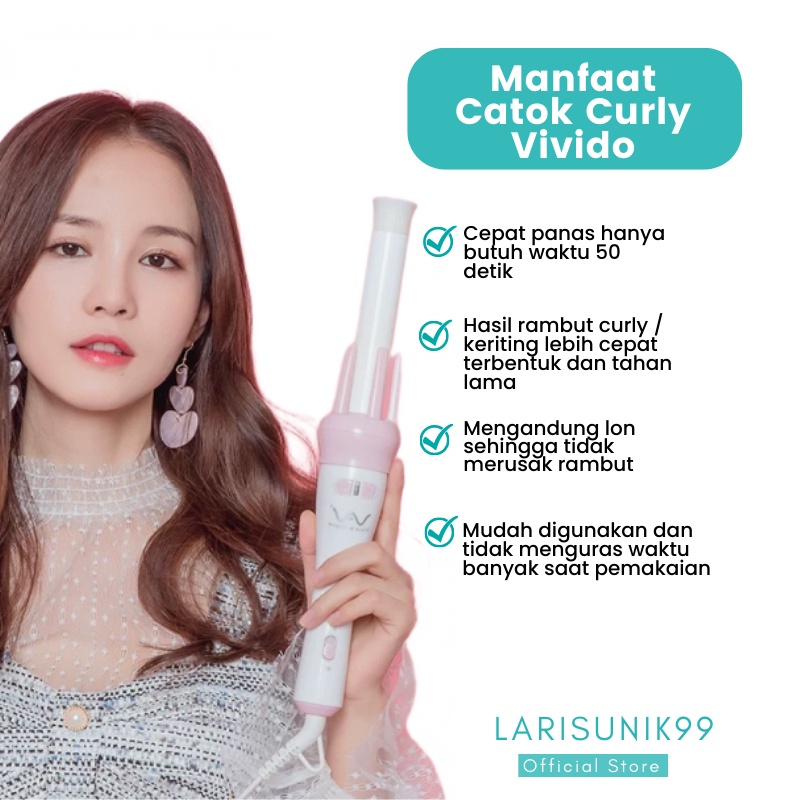 Catok Curly Catok Otomatis Klintong Otomatis Magic Curler Vivido And Vogua Perawatan Rambut