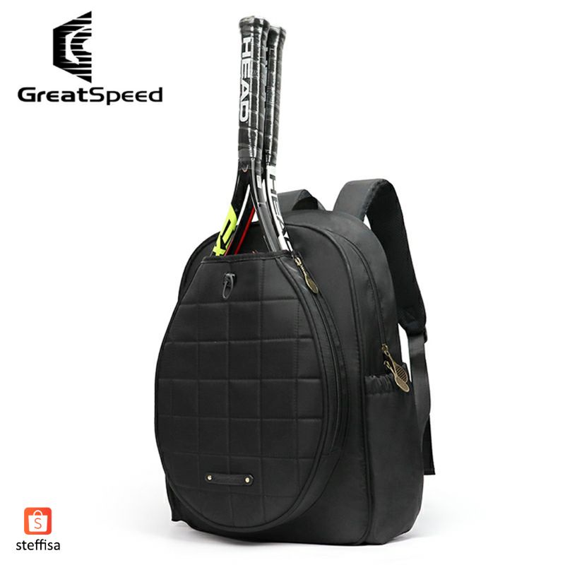 TAS PUNGGUNG RAKET GREATSPEED | olahraga bulu tangkis badminton tenis tennis backpack sports bag stylish minimalist casual original asli baru new impor premium putih hitam