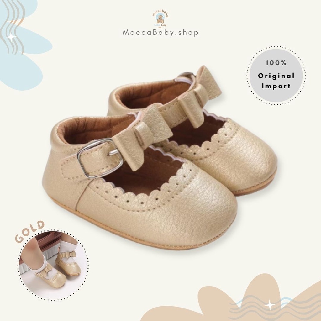 MBSS - PREWALKER Sepatu Anak Bayi Baby Shoes Sandal Casual Anti Slip Bahan Import / RIHANNA RIBBON NEW