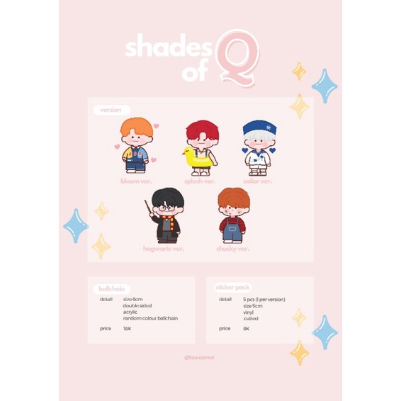 The Boyz Changmin/Q Acrylic Ballchain & Sticker Pack