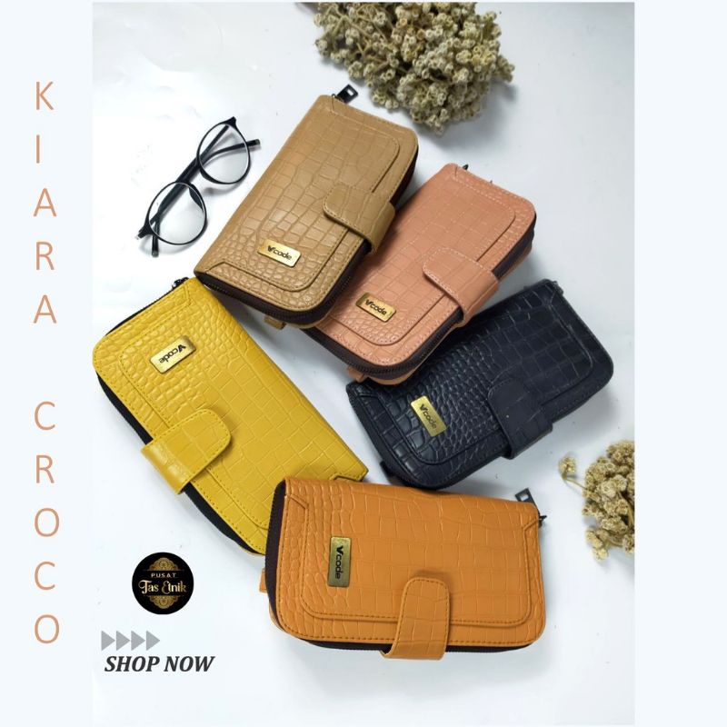 VCODE- Dompet Hp Wanita - Dompet series Kiara Croco