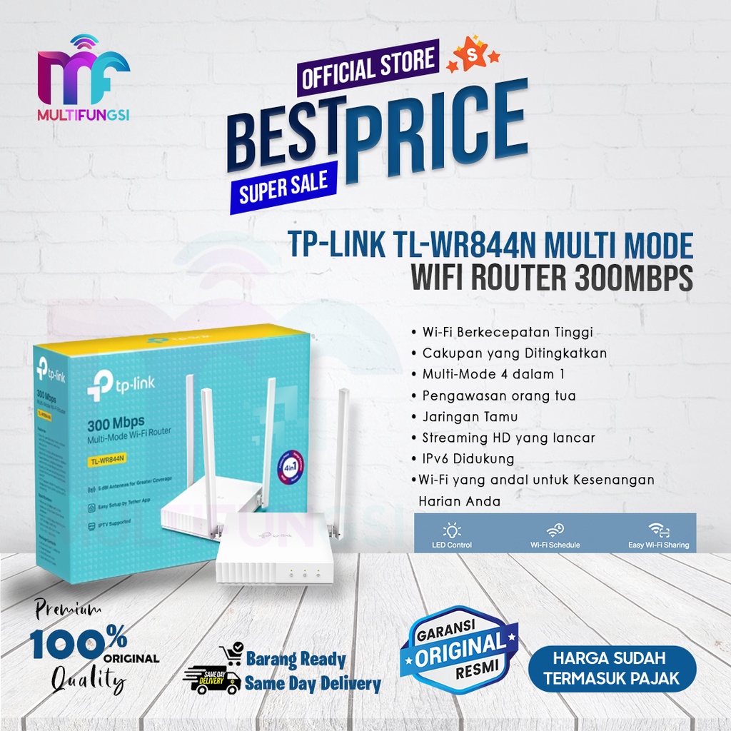 TP-LINK TL-WR844N Multi Mode WiFi Router 300Mbps TPLINK