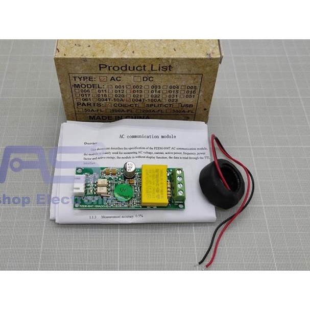 PZEM-004T 3.0 Smart Power Meter 6in1 Electric Meter 100A Closed CT