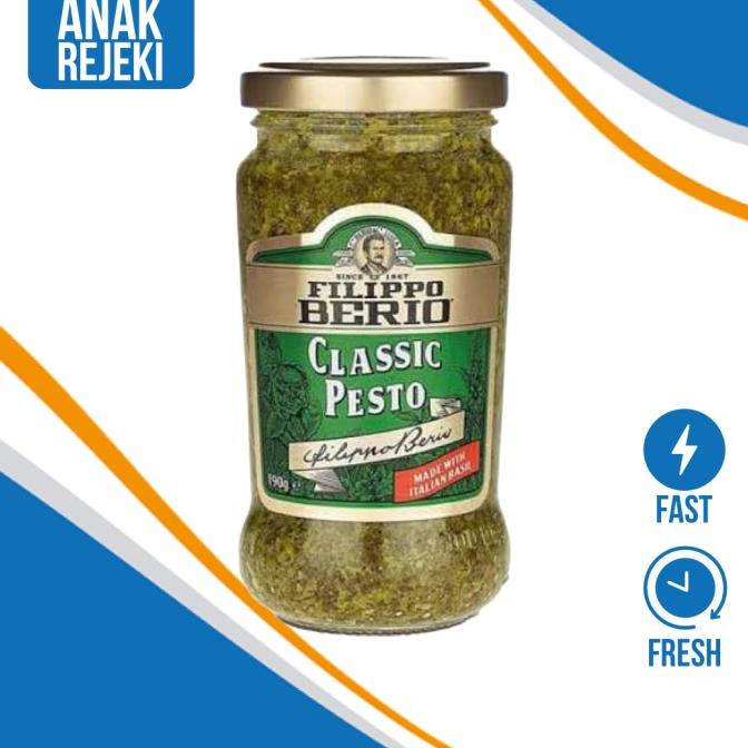 

Filippo Berio Classic Pesto 190gr / Saus Pasta Spagheti Pesto Basil