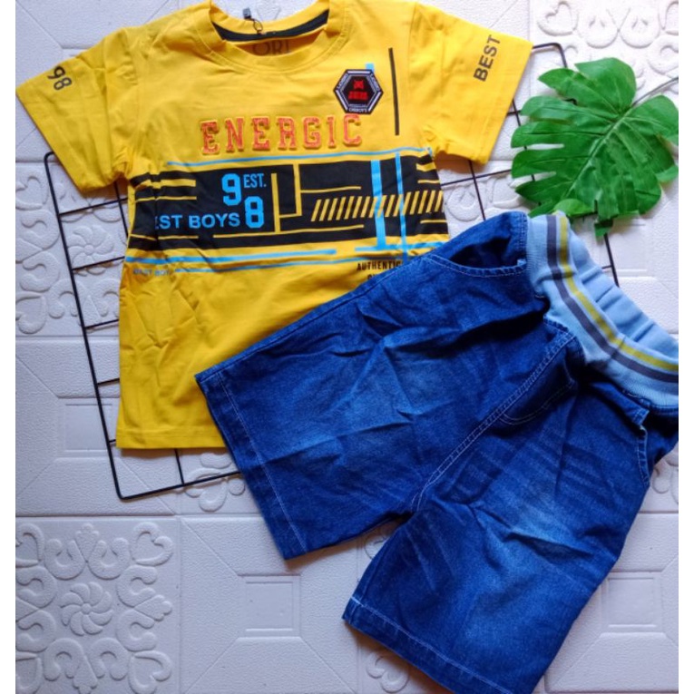 [2-14th] - SETELAN JEANS BASIC EMBOSS YESS KIDS ORYBOYS - SET EMBOSS + CELPEN JEANS PREMIUM MOTIF NEW YORK