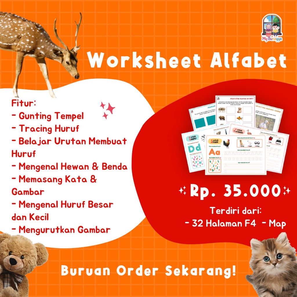 Worksheet Alfabet - Mainan Edukasi